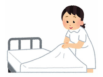 慈雲堂病院でのベッドメイク(シーツ交換)（ID：37255）の求人画像１